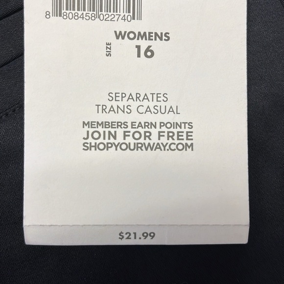 Jaclyn Smith• NWT Formal Dress Pants Jet Black, Size 16 - Picture 8 of 8